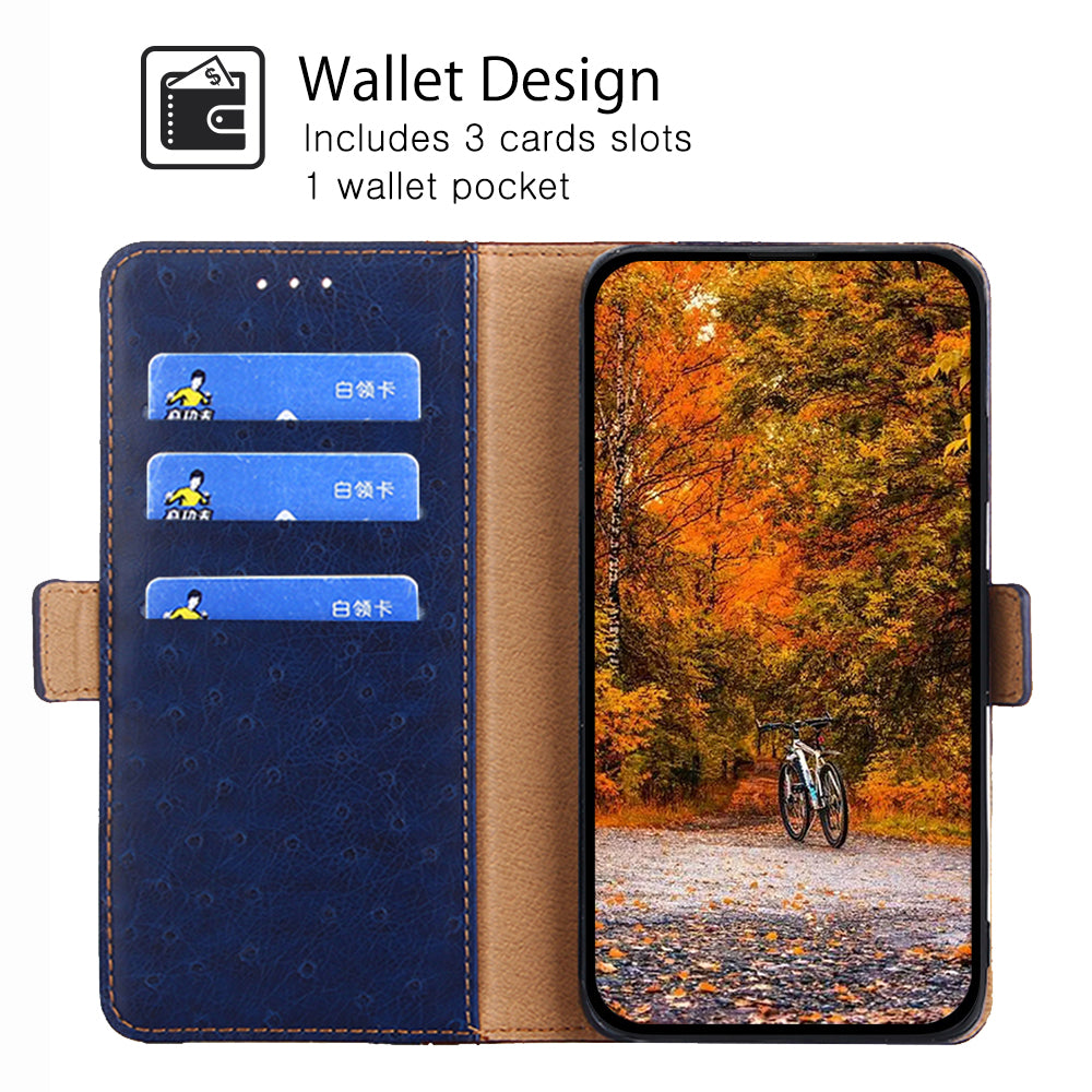 For Xiaomi 13 5G Ostrich Texture Magnetic Closure Anti-fall Phone Case Wallet Stand PU Leather Flip Folio Cell Phone Cover For Xiaomi 13 5G Ostrich Texture Magnetic Closure Anti-fall Phone Case Wallet Stand PU Leather Flip Folio Cell Phone Cover